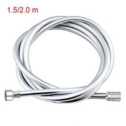 1.5/2.0M PVC Silicone Shower Head Hose Flexible Pipe Tube High Pressure Water Powerful Multilayer Plumbing Bathroom Accessories 240311