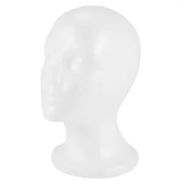 Decorative Plates Female Foam Mannequin Head Model Hat Wig Display Stand Rack White