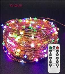 LED String Lights Twnikle Fairy Lights Waterproof 8 Modes 50Led 100 Led USB Plug in Copper Wire Firefly Holiday Lights strip5553968