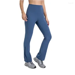 Active Pants 2024 Cool Feeling Cooling Fabric Yoga Ankle Zipper Adjustable Flared Women's High Waist Hip Lifting Slim Pilates Trousers