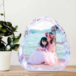 Frame Personalized Crystal Photo Frame Glass Custom Picture Frame Present Wedding Photo Album Souvenir Gift Birthday Gift Mother's Day