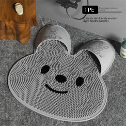 Mats Silicone Shower Back Massage Reusable Cleaning Brush Shower Feet Wash Mat Multifunction Sucker Wall Mat Rub Foot Arms Body Bath