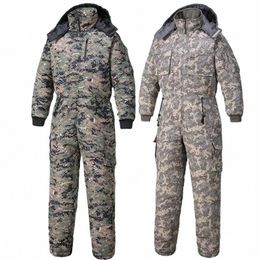 winter Waterproof Jumpsuit Men Women One-Piece Ski Down Parka Jumpsuit Outdoor Sports Camoue Jacket Warm Hooded Overalls o1Ov#