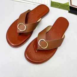 Interlocking Thong Casual Designer Shoes Flap Slippers Slides Sandal Women Summer Flip Flops Fashion Letters Imprint Mules