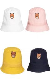 Kids Bear Hat Baby Cute Hats Thin Girl Fisherman Boys Sunhat Fourcolor Spring Summer Boy Sunscreen Caps Children Leisure1054354