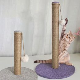 Scratchers Durable Cat Scratching Post With Cotton Linen and Sisal Material for Claw Grinding and Teasing Toys Cats Scrapers Scraper Trees