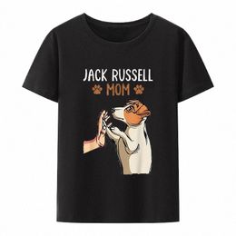 cute Dog Mama Jack Russell Terrier Mom Funny Women Printed T-Shirt Unisex Short-sleev Fi Casual Streetwear Camisetas b90L#
