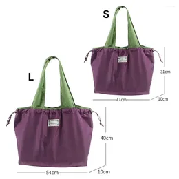 Storage Bags Tote Pouch Drawstring Reusable Anti-wear Stable Dust-proof Shopping Bag Shoulder For Women