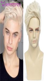 Short Striaght Full Synthetic Wig for Men Male Hair Fleeciness Wigs Colour choices2216981