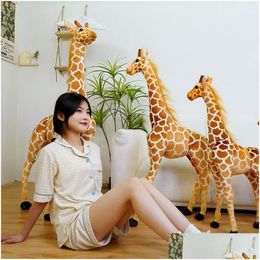 Stuffed Plush Animals Creative Simation Giraffe P Toy Cartoon Deer Doll Drop Delivery Toys Gifts Dhmh7