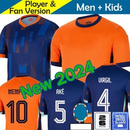 24 25 Netherlands European Holland Club Soccer Jersey 2024 Euro Cup 2025 Dutch National Team Football Shirt Men Kids Kit Full Set Home Away MEMPHIS XAVI GAKPO JJ 3.26