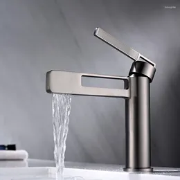 Bathroom Sink Faucets Gunmetal Brass Basin Faucet Single Handle Cold And Water White Black Mixer Tap