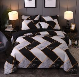 Geometric Patterns Bedding Set Queen King Duvet Cover Set Marble Quilt Cover Set GH01 T2004091073946