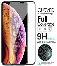 Screen Protector For iPhone 14 Pro Max 13 Mini 12 11 XS XR X 8 7 6 Plus SE Tempered Glass Full Coverage Cover Curved Proof Premium2350638