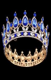 Pageant Full Circle Tiara Clear Austrian Rhinestones King Queen Crown Wedding Bridal Crown Costume Party Art Deco44468128455524