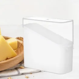 Storage Bottles Sliced Cheese Container Compact Food Safe Keeper Flip Lid Stackable Organizer Slices Box