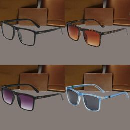Occhiali da sole uomo designer eyeglass optical square standard size lenses clear brown men glasses mixed color gradient sunglasses womens trendy 2024 hj079 C4