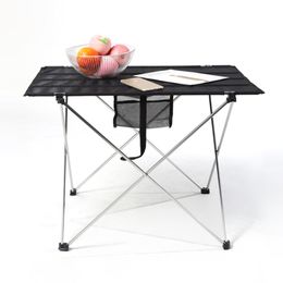 Cross border outdoor aluminum alloy folding table, leisure net cloth, beach stall table, portable barbecue camping picnic table