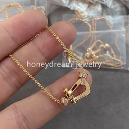 Horseshoe buckle Jewellery chain necklace for womens pendant k Gold Heart Designer Ladies Fashion with packing box