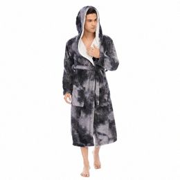 thickened Coral Fleece High-quality Bathrobe Flannel Stylish Soft Pyjamas For Men Casual Pijamas Nightwear Lounge Sleepwear i1vS#