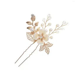 Hair Clips Wedding U-Shape Hairpin With Pearl Decor Luxurious Jewellery Styling Tool For Valentine's Day Christmas Gift