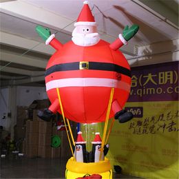 wholesale 3m 10ft High Outdoor Christmas Inflatable Balloon With LED For Nightclub Christmas Stage Event Decor Christmas Decoratio