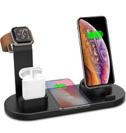 4 in 1 Wireless Charging Stand For Watch 5 4 3 2 1 xiaomi huawei Pro 10W Qi Fast Charger Dock Station1229195