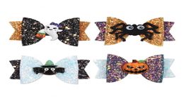 Kids Cartoon Barrettes 3 Inch Halloween Sequins Hair Claws 4 Colours Bows Cartoon Resin Headwear Girls Festival Hair Accessories1988772