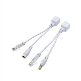 POE Adapter Cable RJ45 Cable Power Over Ethernet Adapter Injector Splitter DC 12 V 1 Pair for IP Cameras