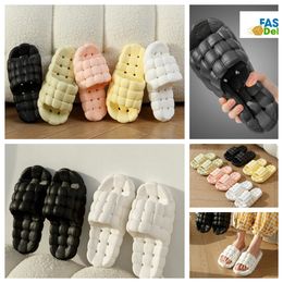 Slippers Home Shoes GAI Slide Bedroom Shower Room Warm Plush Living Room Soft Wear Cotton Slippers Ventilate Womans Men pink white
