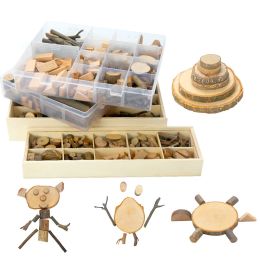 Crafts 1Box Natural Wood Pieces DIY Materials Short Wood Small Log Pieces DIY Children Handmade Branches Dry Branches Decoration