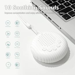 Portable Baby Sleep Machine White Noise Sound 10 Soothing Sounds 153060min Timer Volume Adjustable USB Rechargeable 240315