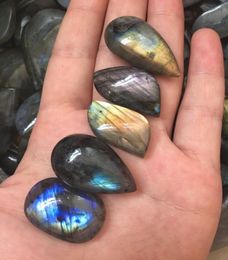 Whole 5pcs dropshaped colorful blueLabradorite Natural Labradorite Crystal pendant Rough Polished Healing for j9334661