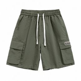 men's Casual Shorts Big Size Drawstring Cargo Shorts Y2K Sports Hiking Pants Golf Men Clothing Gym Japanese Fishing Knee Pants D72B#