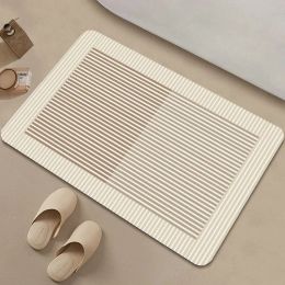 Mats 2023 Japant Style Asymmetrical Design Anti Slip Mat Soft Comdortable Bathroom Rug High Water Absorbent Toilet Floor Carpet