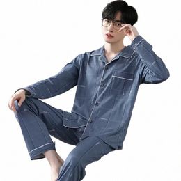 large Winter Suit Cott Pyjamas Outwear Autumn Pajamas Lg Sleeve Size Home Male Sleepwear Spring Men's New Cloth Fi O7VP#