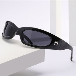 Moon Designed Rectangular Sunglasses Unisex Outdoor Cycling Goggles Hip Pop Punk Sun Glasses UV400 Oculos Lunette De Soleil