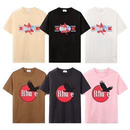Designer T-shirt Brand Rhu T Mens Womens Short Sleeve Tees Summer Shirts Hip Hop Streetwear Tops Shorts Clothing Clothes Various Colors-14