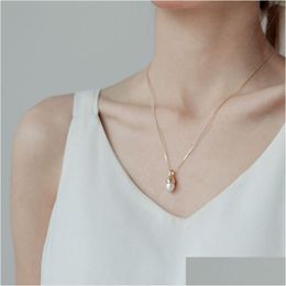 Pendant Necklaces Simple Personality Fl Pearl Collar Chain New Ins Style Elegant Delicate Fashion Necklace Womens Gift Drop Delivery J Otvos