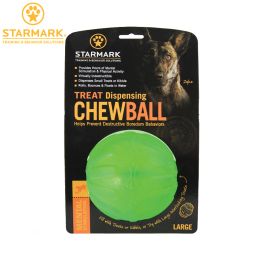 Toys Starmark Treat Dispensing Chew Ball Tough Dog Toy