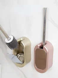 Bathroom Sink Faucets Toilet Brush No Dead Angle Household Punch-Free Wall-Mounted Long Handle Soft Bristles Cleaning Set