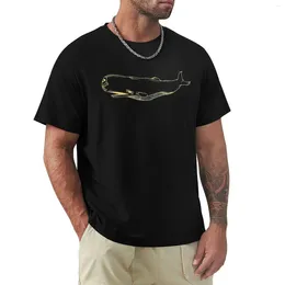 Men's Polos Black&yellow Whale T-Shirt Plain Edition Kawaii Clothes Mens T Shirts