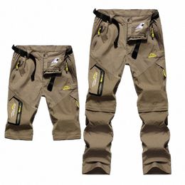 men's Stretch Quick Dry Cargo Pants Removable Breathable Pants Women's OutdoorHiking Trekking Tactical Pants Lg Trousers 6XL N3lL#