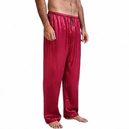 nightgown Trousers Satin Sleepwear Pants Lg Pyjamas Pajamas Loose Silk 2023 Men Homewear Bottoms Sleep D5T7#