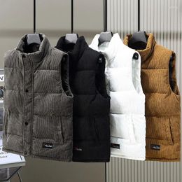 Men's Vests 2024 Winter Trend Fashion Cashmere Cotton Vest Autumn And Thickened Thermal Coat Men Clothing