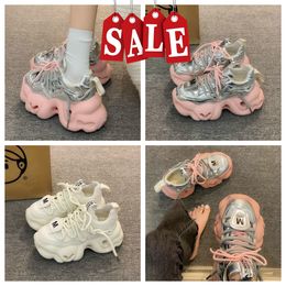 Dad's Shoes Women Show Feet Small Early Spring New Casual Sports Cake Shoes GAI CUTE increase high new thick sole Fashionable pink white black 2024 eur 35-40