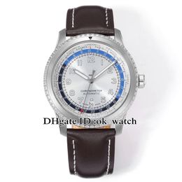 New B35 41mm ETA2824 Automatic Mens Watch AB3521U01G1P1 Brown Leather Strap Date Steel Case Gents Popular Sport Wristwatches