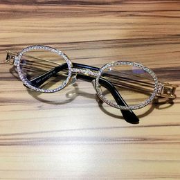 2019 Hip Hop Retro Small Round Sunglasses Women Vintage Steampunk Sun glasses Men Clear lens Rhinestone sunglasses Oculos UV4005829419