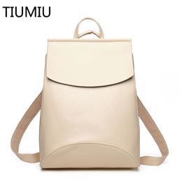 Fashion Women Leather Backpacks for Girls Sac A Dos Casual Daypack Black Vintage Backpack School Bags Mochila Rucksack 240323