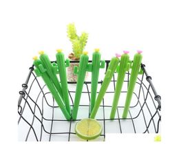 1pcs New Cute Creative Kawaii Cactus Gel Pen Succulent Plants Stationery Kids Gift Schoo jlloKy1648117